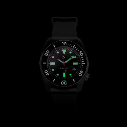 'Arctic' 500m Dive Watch (43mm) | Pitch Black