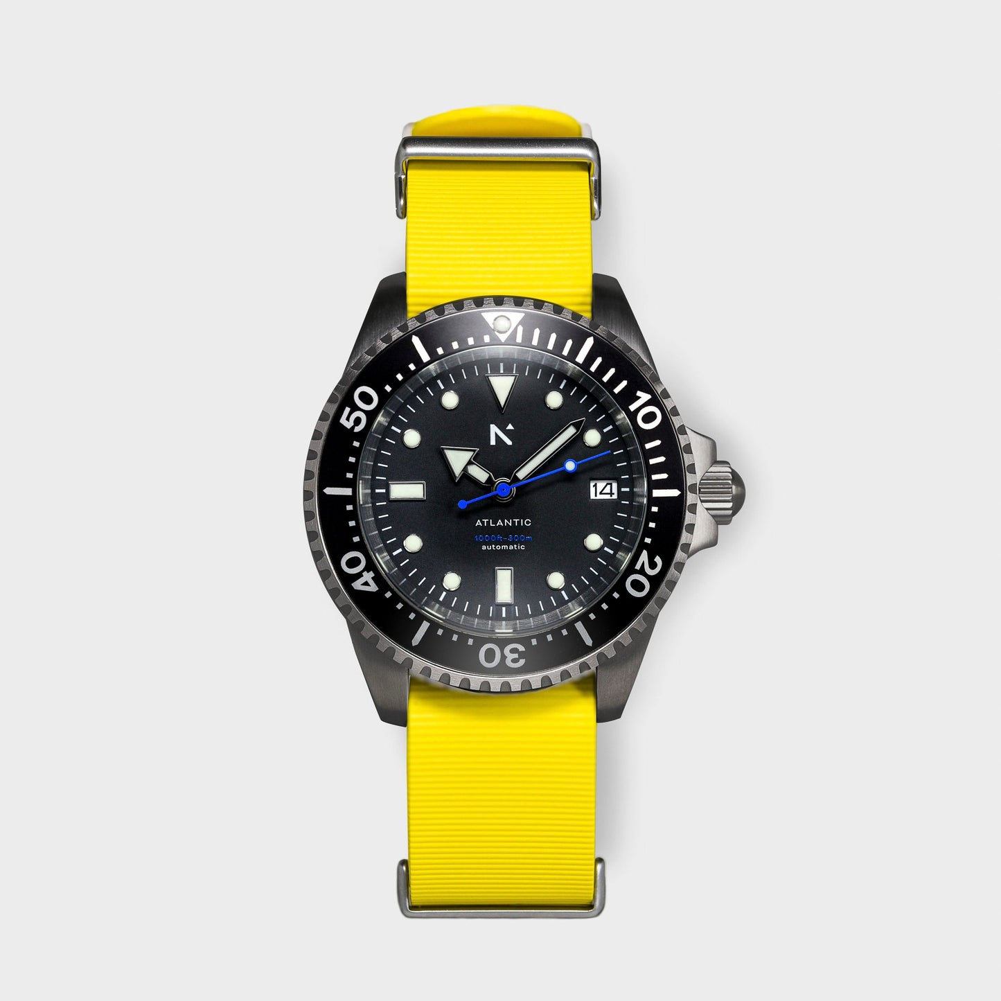 'Atlantic' Dive Watch (40mm) | Optic Yellow NATO