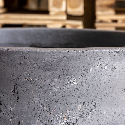 Aurella | Onyx Dusk – 55cm Extra Large Concrete Cylinder Planter – 93L Round Plant Pot