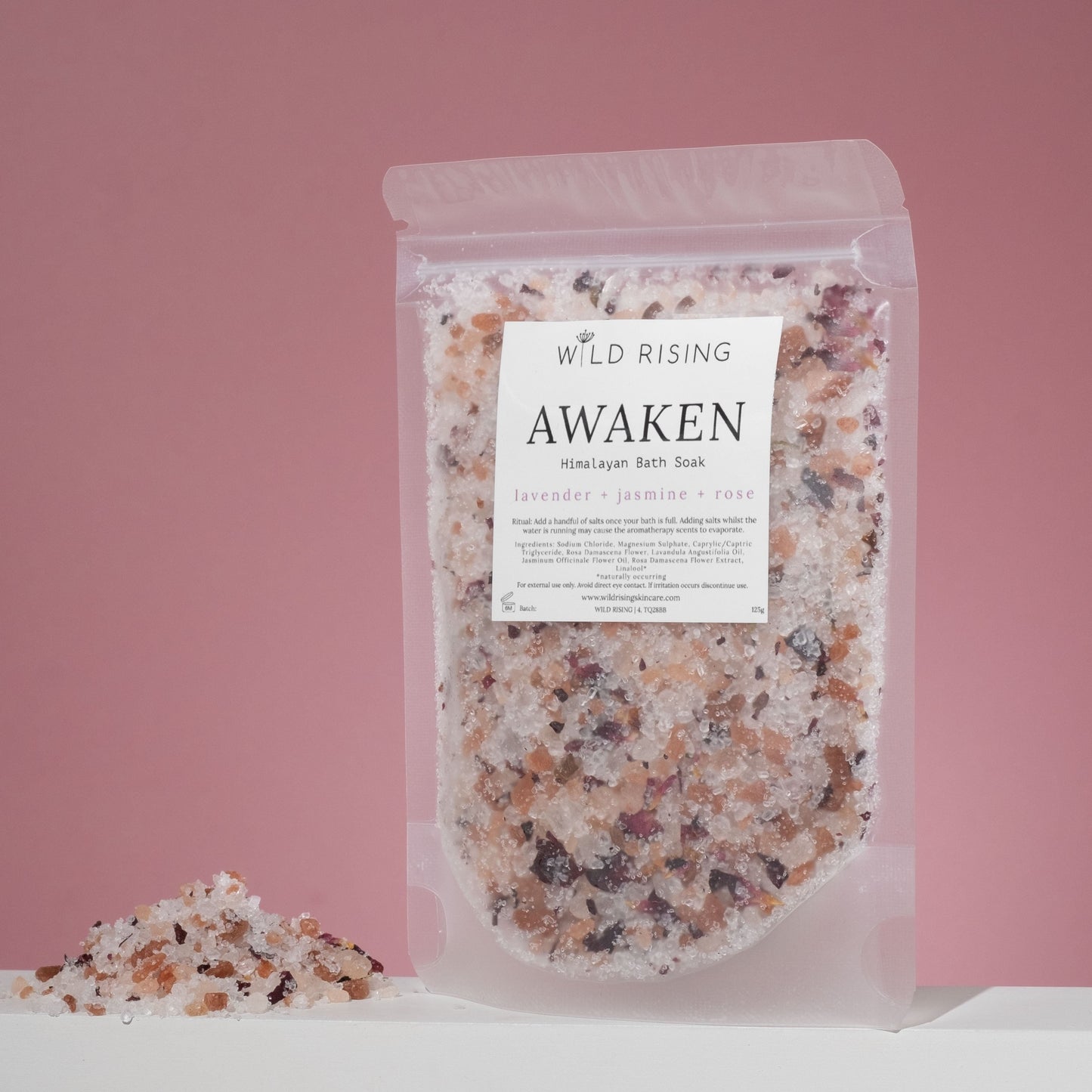 Awaken - Lavender, Jasmine and Rose Bath Salts 125g