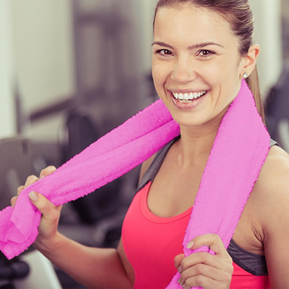 Pink Magic Fibre Towel Compact and Lightweight 130cm x 80cm - Small