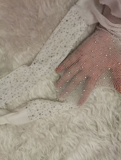 Mesh Women's Fishsocks Mesh With Diamond