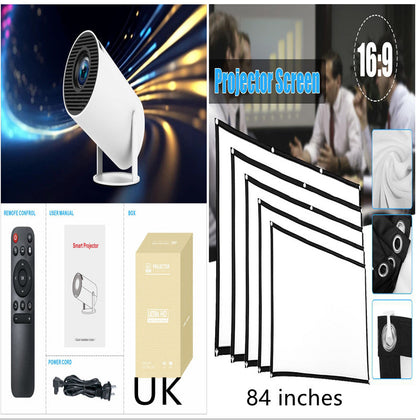 HY300 Pro Mini Projector - 1080P HD Portable Home Theater Projector with Android OS | Compact Cinema Projector for Movies & Gaming