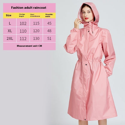 Fashion Trench Coat Raincoat Lightweight Breathable Solid Color Long Sleeve