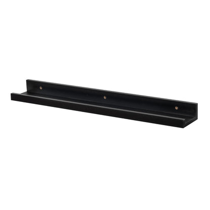57cm Black Floating Picture Ledge Shelf