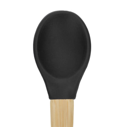 Soft Tip Bamboo Spoon - Silicone Tip