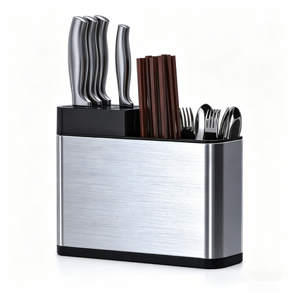 Kitchen Cutlery Holder Knife Block Storage Rack Organizer Utensils Chopstick Box(US Logistics only For USPS.TK/TMEU only For self-pickup)