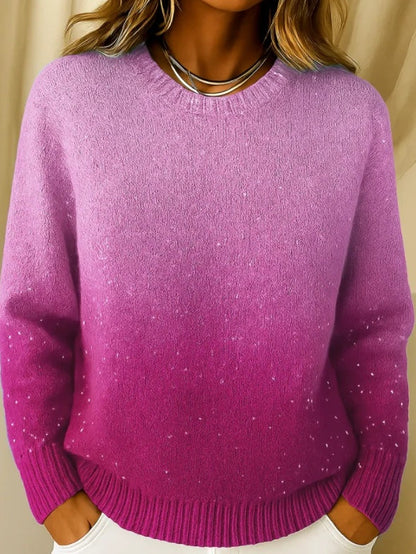 Pattern Element 3D Digital Printing Loose Casual Raglan Sweater