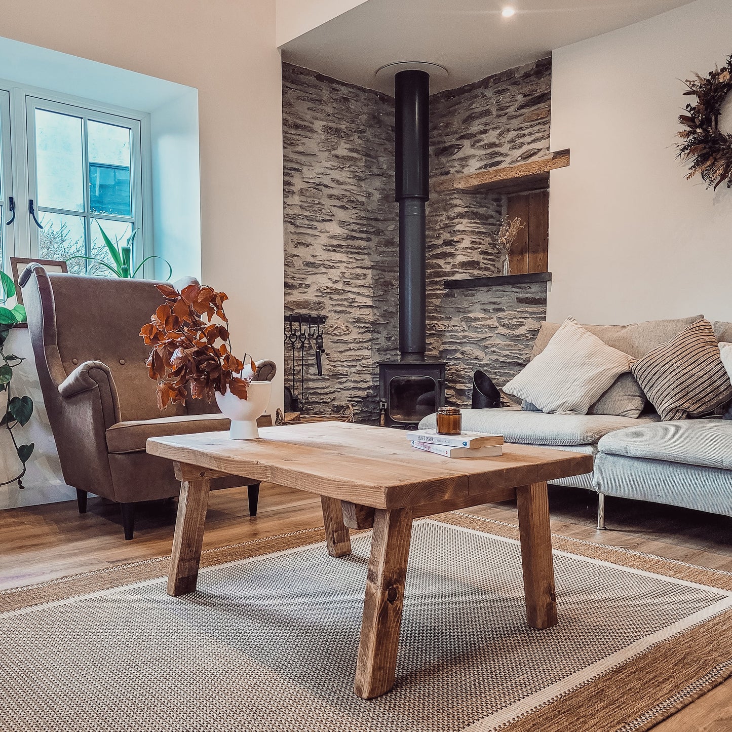 ARIA Rustic Wooden Coffee Table