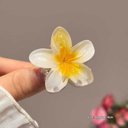 High Sense Plumeria Rubra Seaside Holiday Barrettes