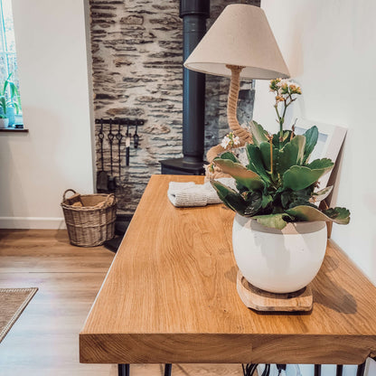 LARIA Oak Entryway Console / Wooden Hall Console