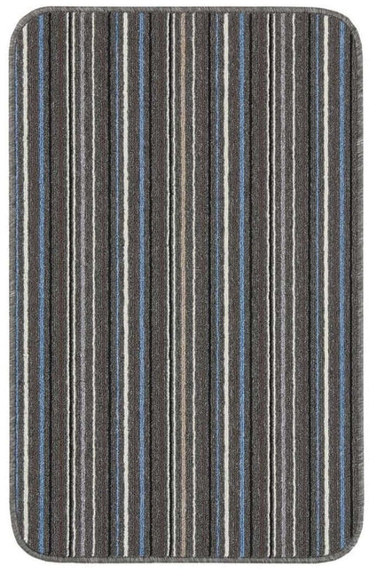 Stockholm Lead/Light Blue Washable Mat