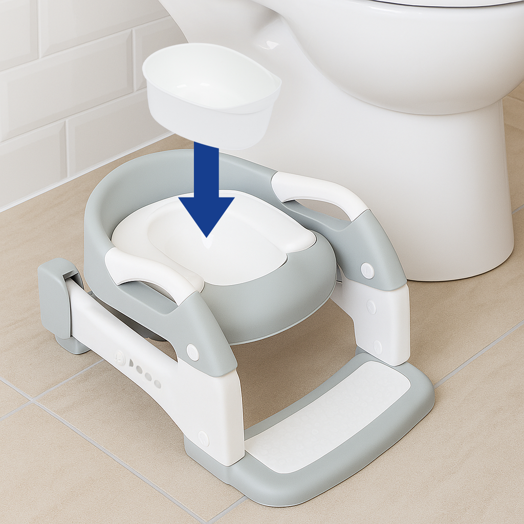 White Adjustable 2-in-1 Potty Training Toilet Seat
