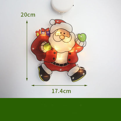 LED Suction Cup Window Hanging Lights Christmas Decoration