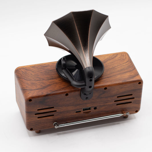 Retro Mini Double Gramophone Speaker - Bluetooth - 5.4 watt x 2