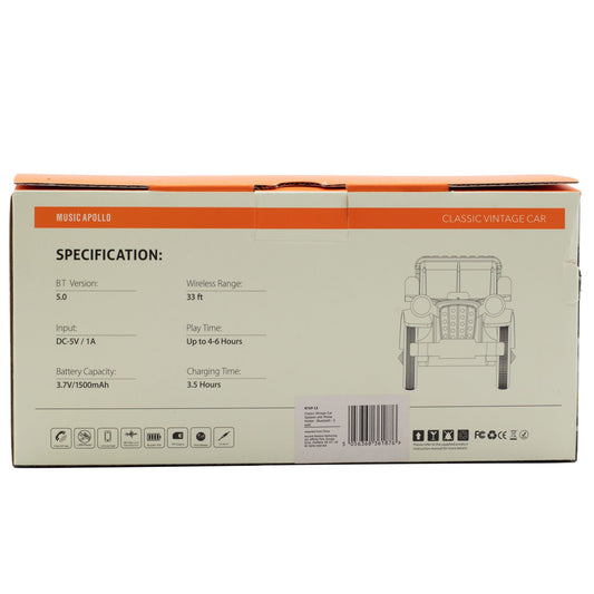 Classic Vintage Car Speaker and Phone Holder - Bluetooth - 5 watt