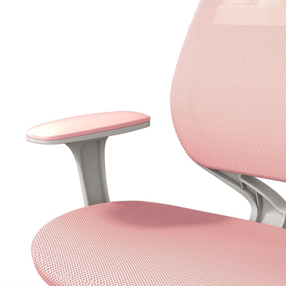 Vinsetto Office Chair, Breathable Mesh Swivel Desk Chair with Adjustable Height and  360° Swivel Security Wheels for Home Office, Study, Pink