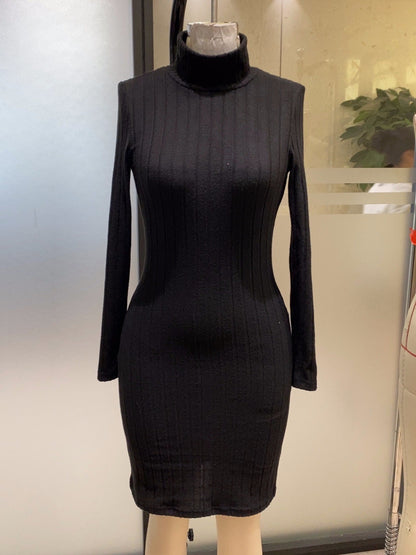 Solid Color Casual Slim-fit Home Dress For Women