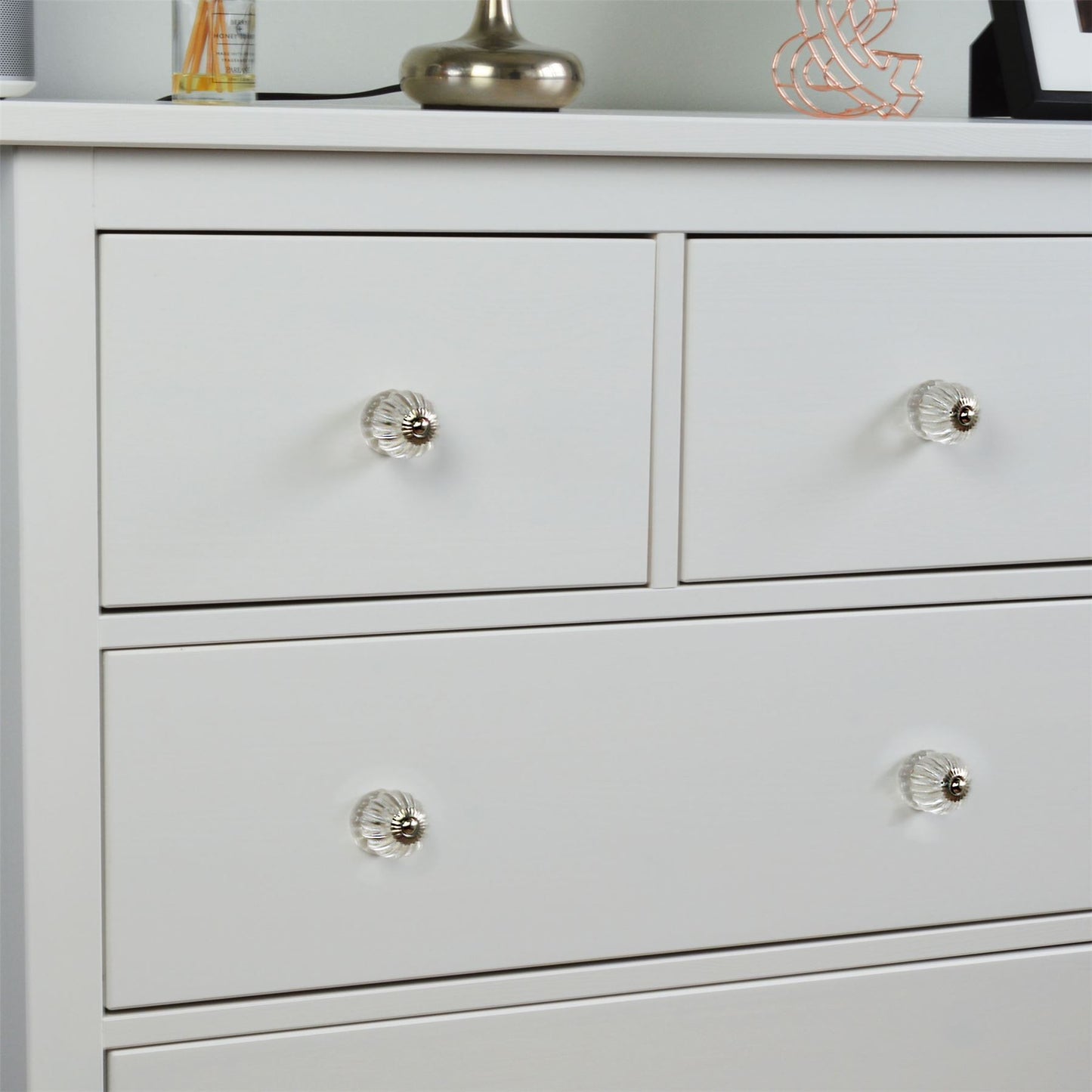 Button Glass Door Knob