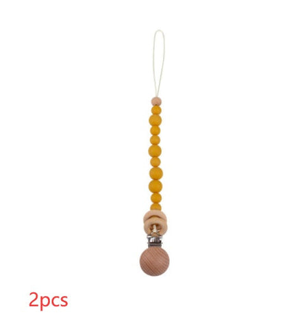 Baby Products Soothing Beech Wood Clip Pacifier Chain