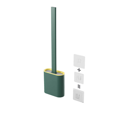 Creative Wall-Mounted Soft Brush With Cover For Toilet Washing