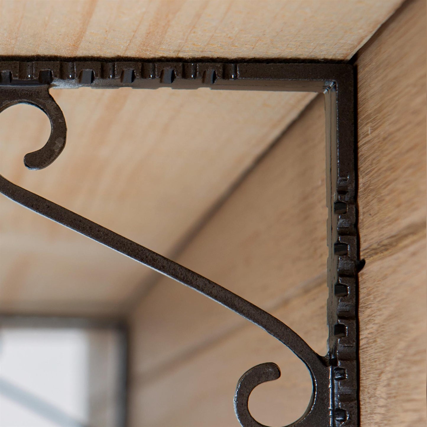 150mm Notched Scroll Iron Shelf Bracket