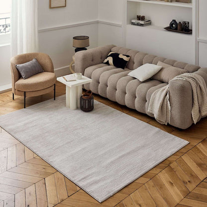 Carmel Beige-Cream Striped Rug | 6020