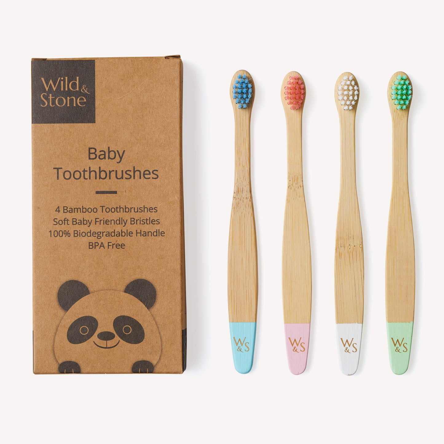 Baby Bamboo Toothbrush - 4 Pack - Extra Soft Bristles