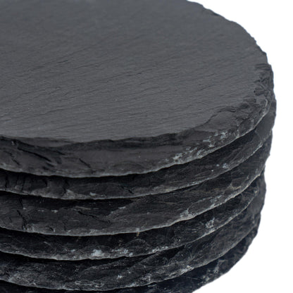 Round Slate Coasters - Pack of 6