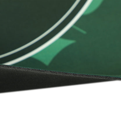 SPORTNOW 239.3 x 115.5 cm Professional Texas Hold'em Poker Mat 12 Player Water-Resistant Poker Table Top Rubber Poker Table Mat with Felt Surface Carry Bag, Green