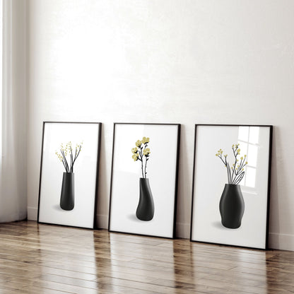Big Paintings For Living Room | Set of 3 Botanical Wall art Prints