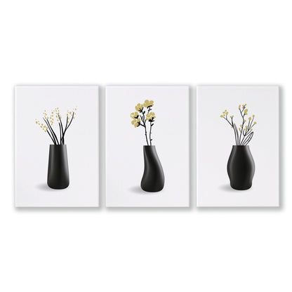 Big Paintings For Living Room | Set of 3 Botanical Wall art Prints