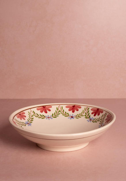 Camilla Pasta Bowl, Green Garland Set of 4
