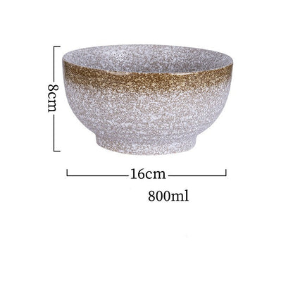 Japanese Style Ramen Bowl Ceramic Noodle Instant Noodle Chopsticks Spoon Set