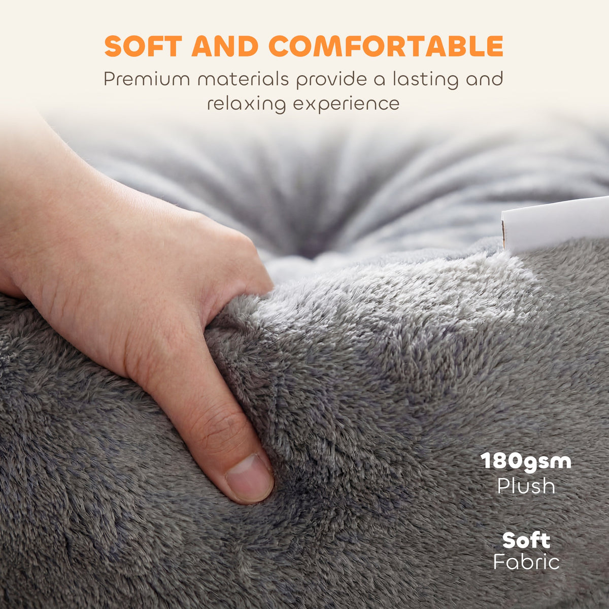 PawHut Cat Bed, Reversible Dog Pet Bed for Indoor Cats and Small Dogs, Round Bed with Supportive Bolster, Dark Grey