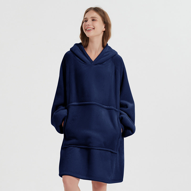 Thickened Casual Long-sleeve Zippered Blanket Loungewear