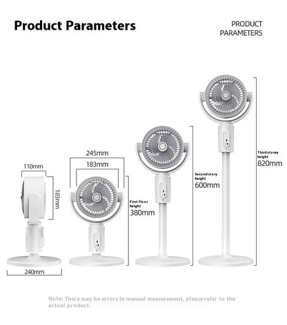 Remote Control Air Circulator Fan - 3D Oscillating Turbine Design Quiet Energy Saving Floor Standing Bladeless Cooling for Home Office Bedroom Use