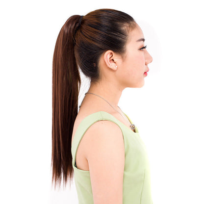 Lace-up Fashion Soft Wig Ponytail Realistic Matte Silk Long Straight Hair