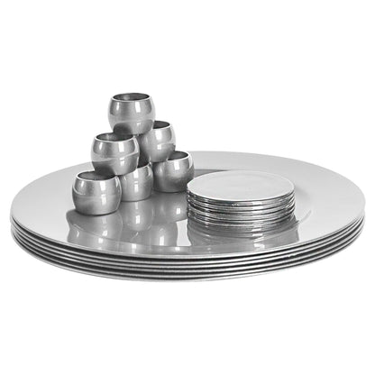 18pc Metallic Charger Plates Set