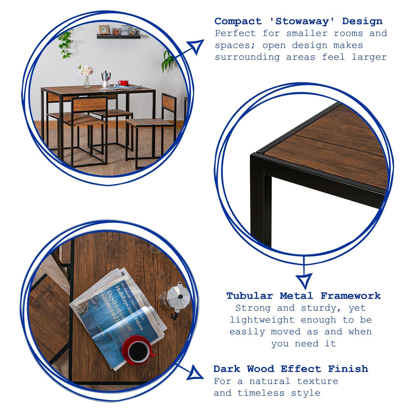 Two-Seater Compact Dining Set