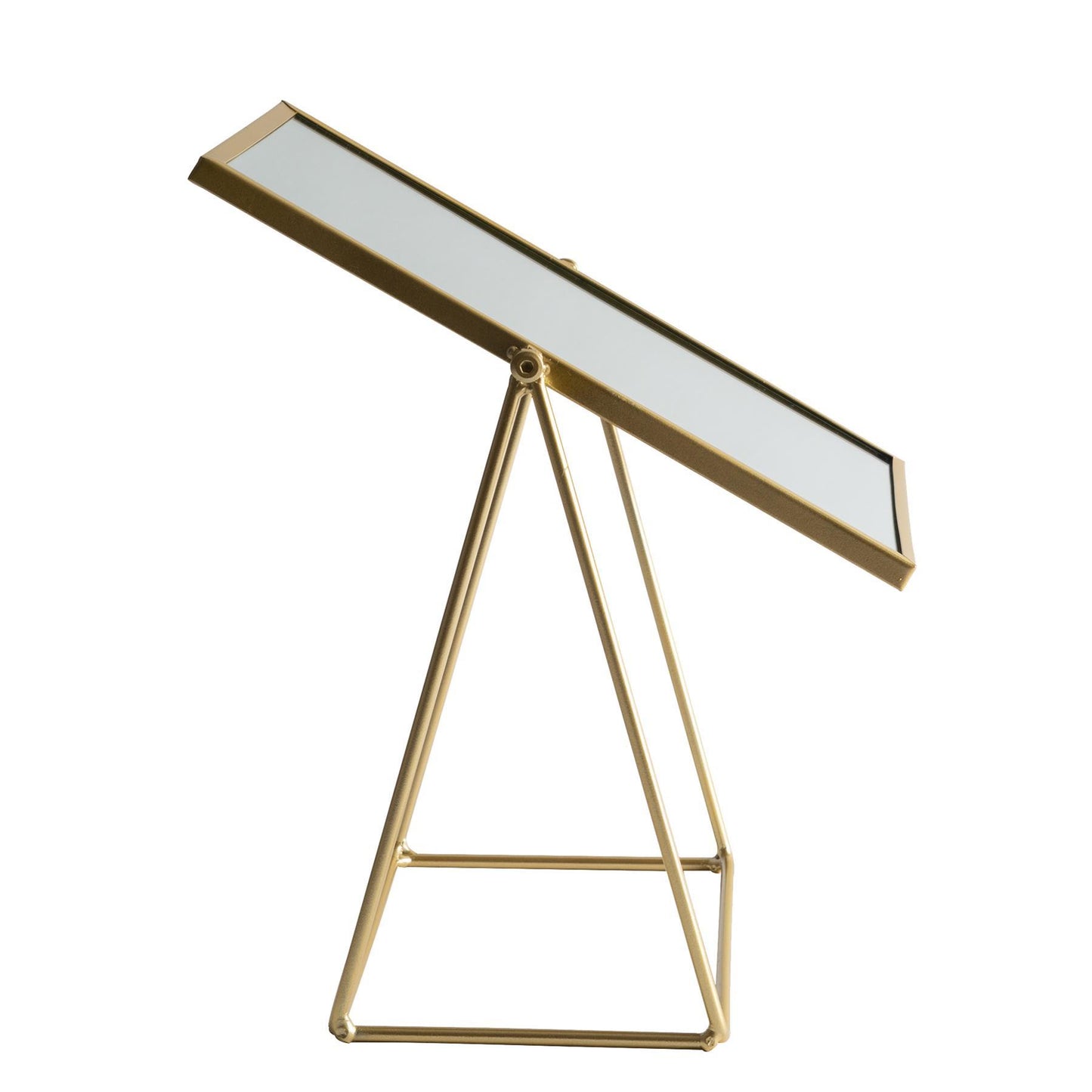 22cm x 39cm Gold Square Dressing Table Mirror