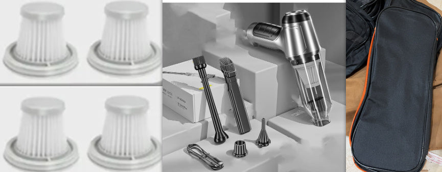 Premium Car Vacuum Cleaner - Powerful Portable Handheld Auto Detailing Tool with Strong Suction
