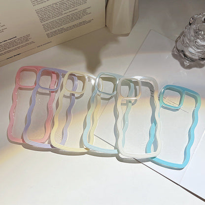 Wave Edge iPhone Case - Soft TPU Protective Cover with 3D Buttons | Candy Colors
