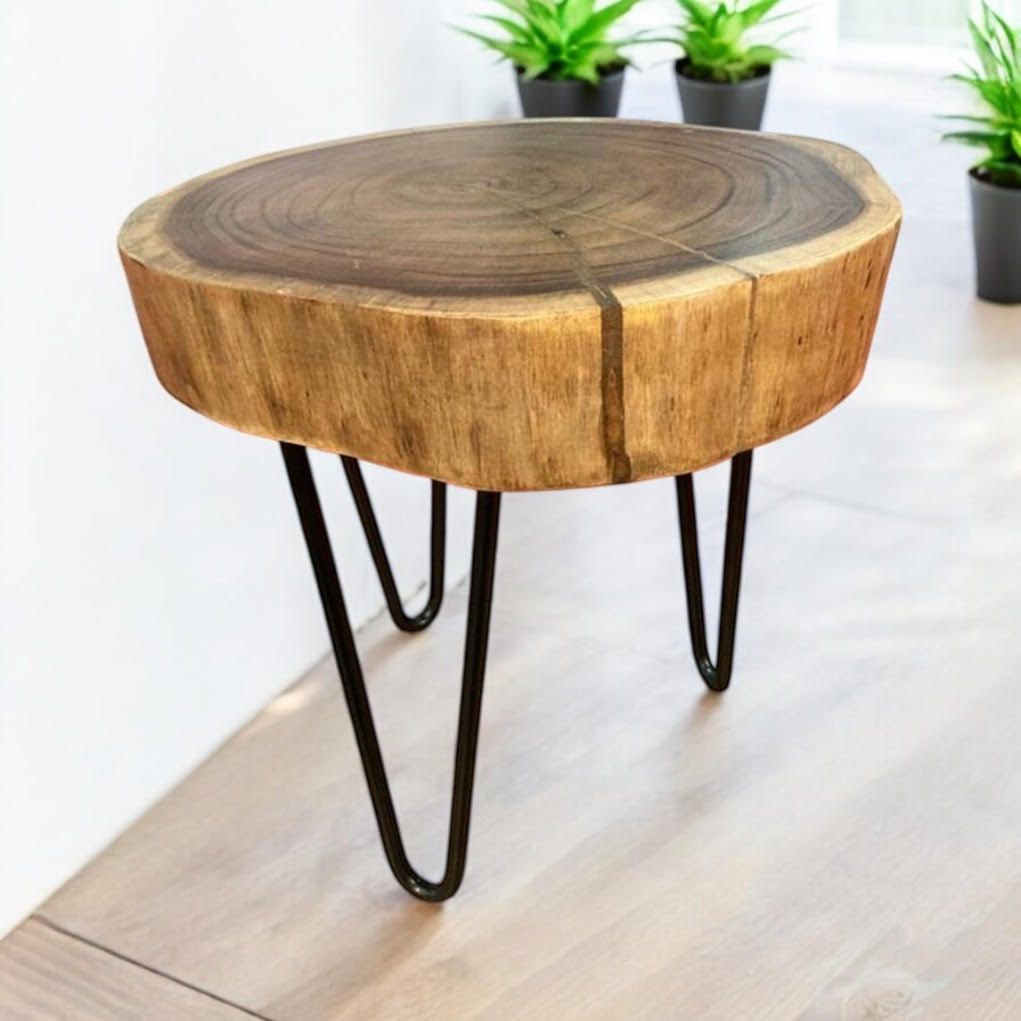 Elegant and Durable 40CM Wooden Round Stool - Solid Wood Construction with Smooth Finish Functional and Decorative Use for Home, Kitchen, or Living Room Seating
