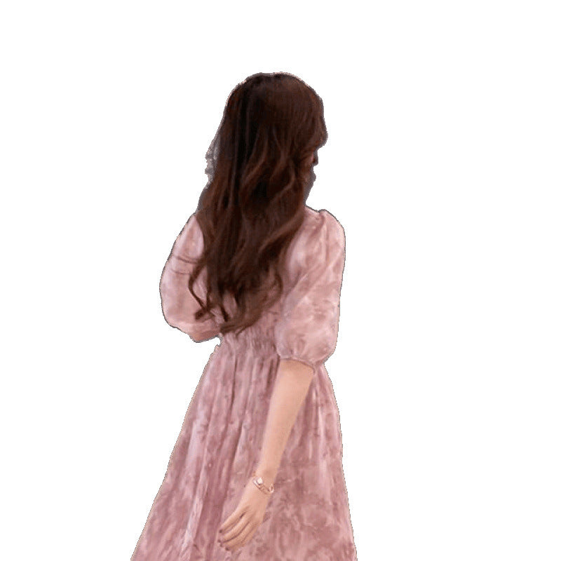 Niche-design Women's Summer Waist-cinching Maxi Dress