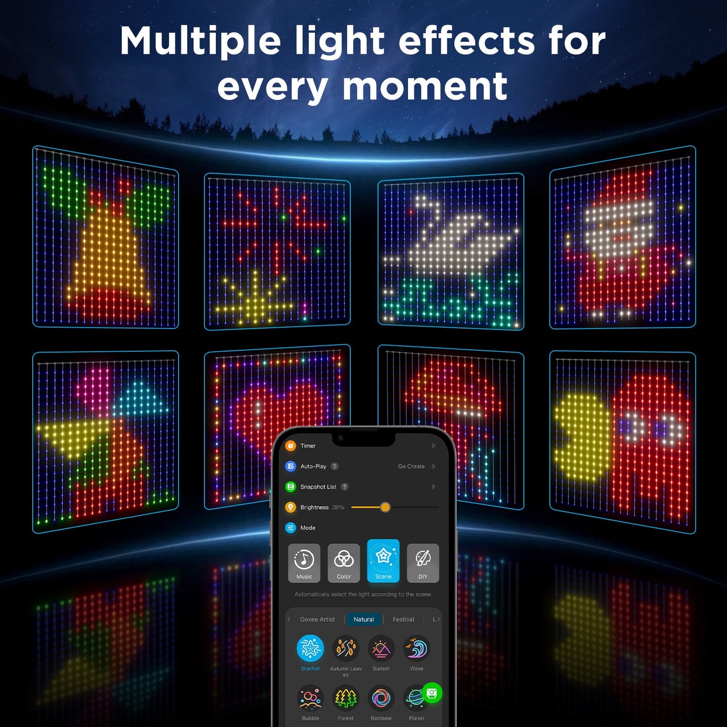 GOVEE CURTAIN LIGHT NETFLIX 400 LED