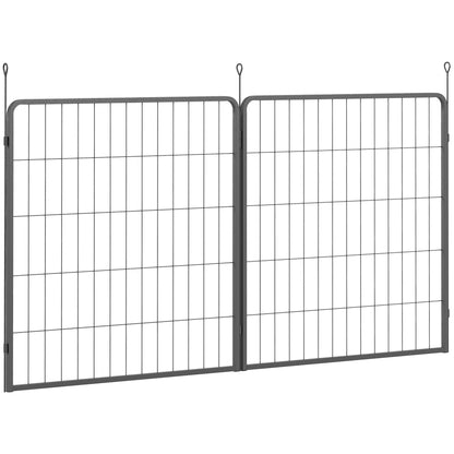 PawHut 2 Piece Dog Pen Expansion Pack for 80cm High Animal Pen with 3 Connecting Stakes