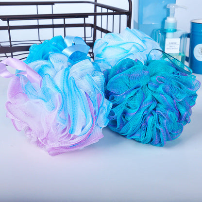New Style Brush Back Big Flower Foam Bath Ball