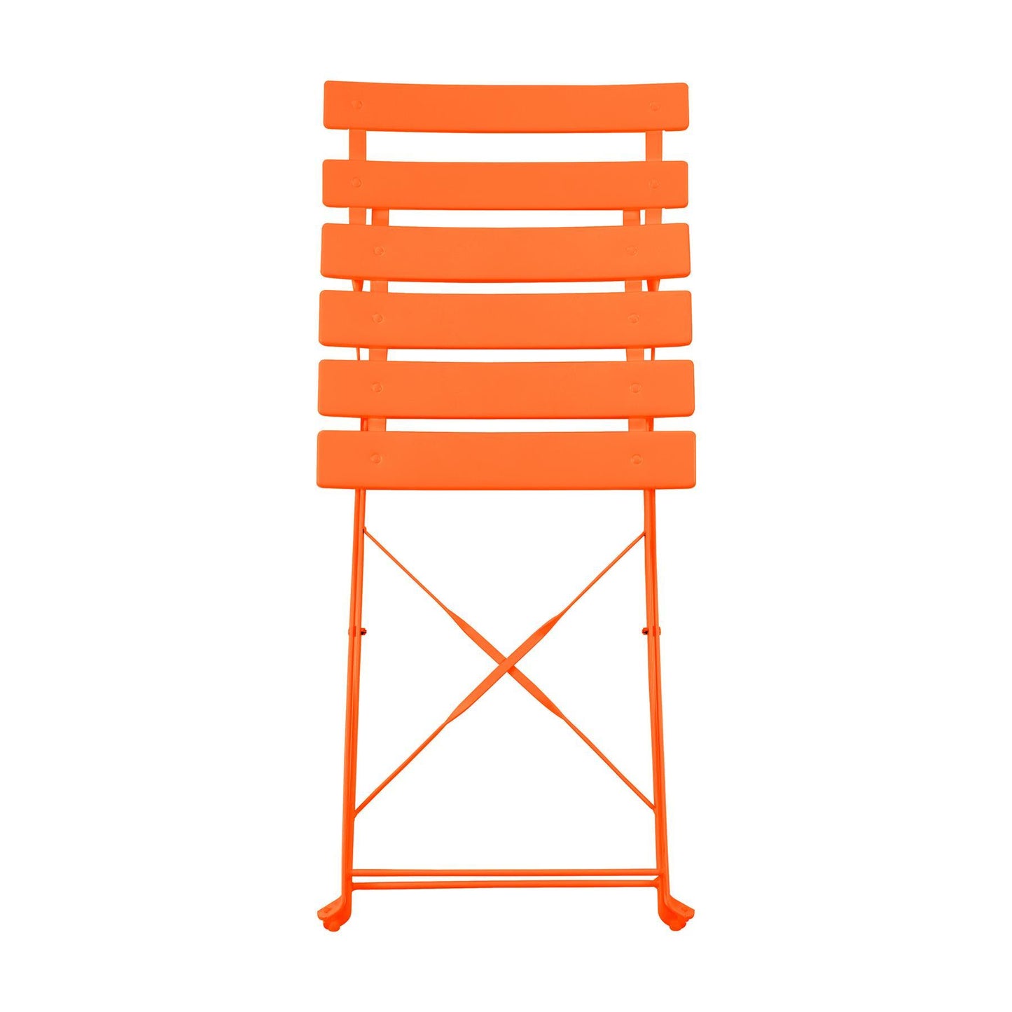 Orange Two-Seater Round Bistro Set