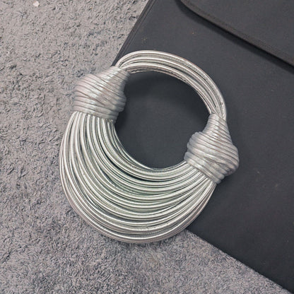 Instafamous Metal Noodles Underarm Bag Fashion Shiny Surface